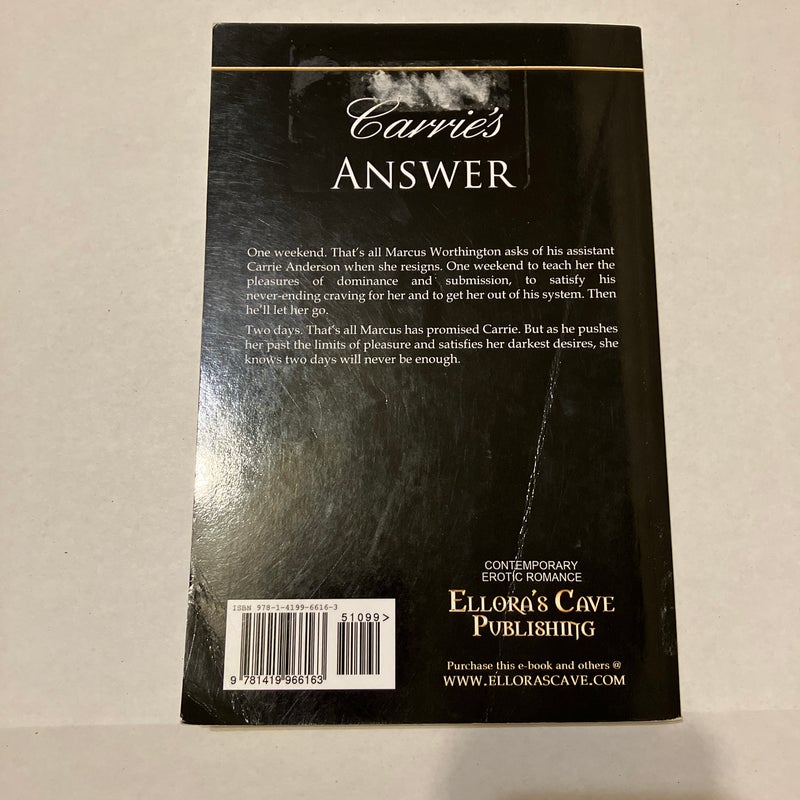 Carrie's Answer