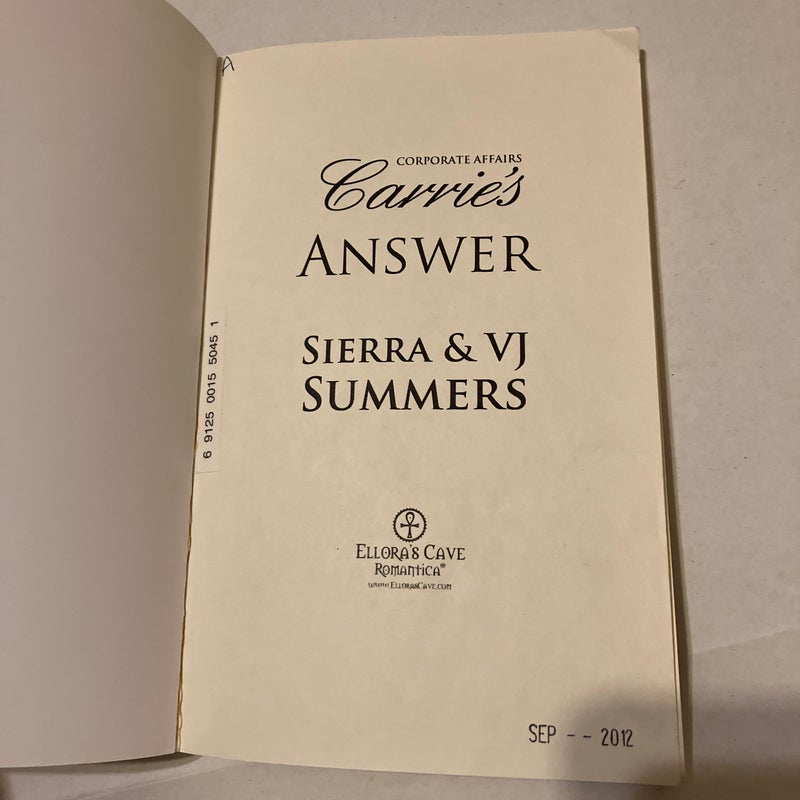 Carrie's Answer