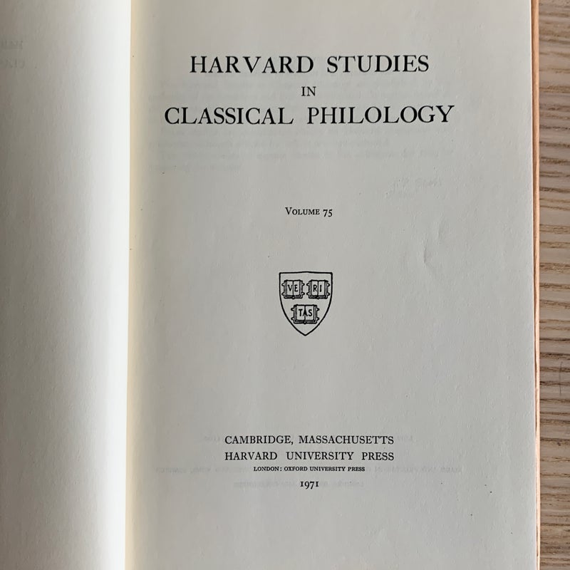 Harvard Studies in Classical Philology Volume 75