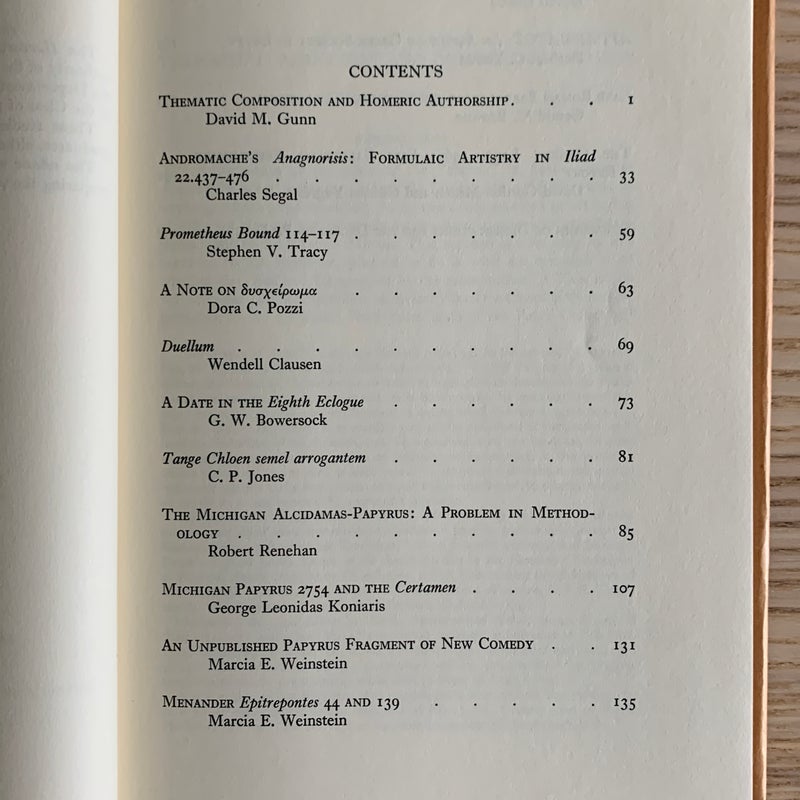 Harvard Studies in Classical Philology Volume 75