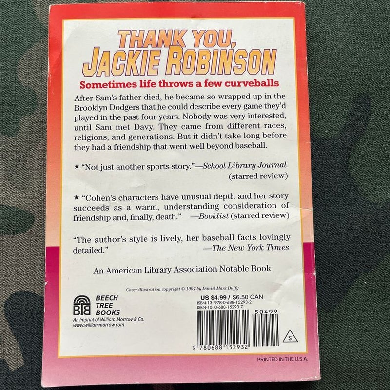 Thank You, Jackie Robinson *6 copies 