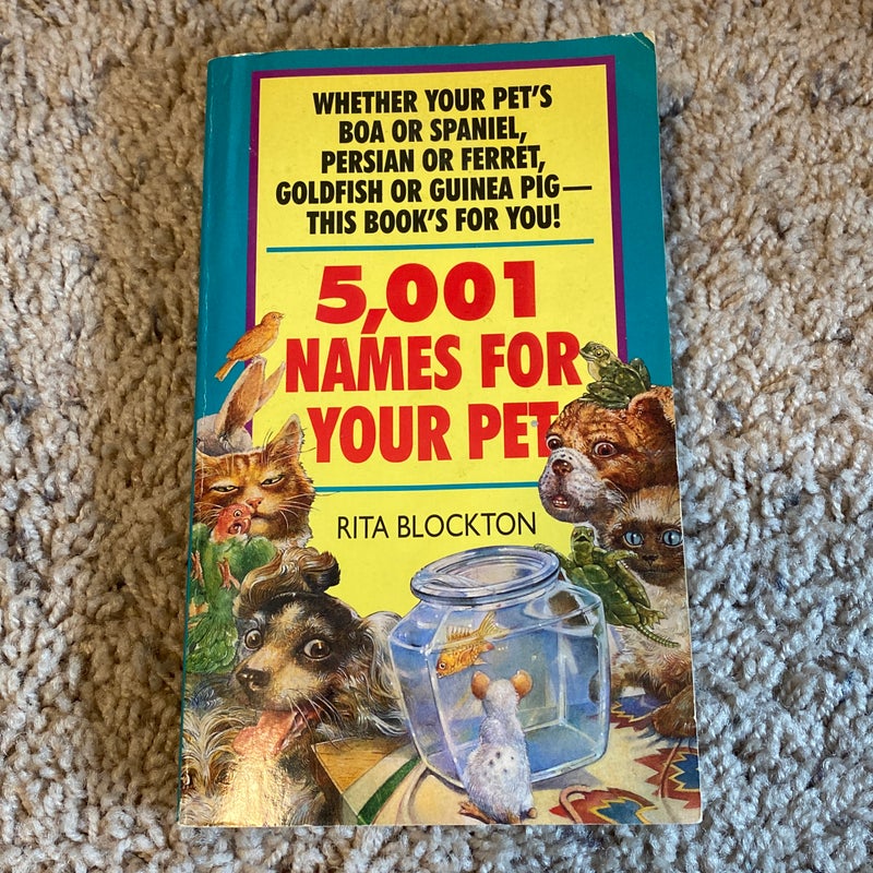 5,001 Names For Your Pet