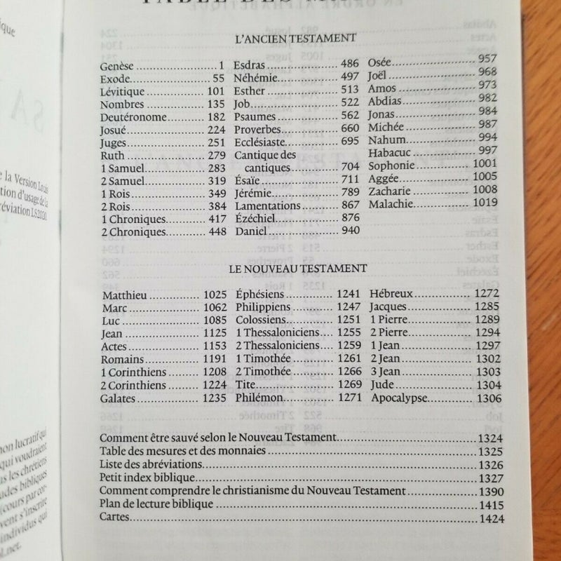 La Bible Édition D'Étude French Study Bible Louis Segond Version Revue 2020 World Bible School