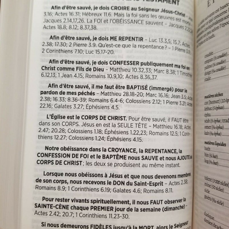 La Bible Édition D'Étude French Study Bible Louis Segond Version Revue 2020 World Bible School