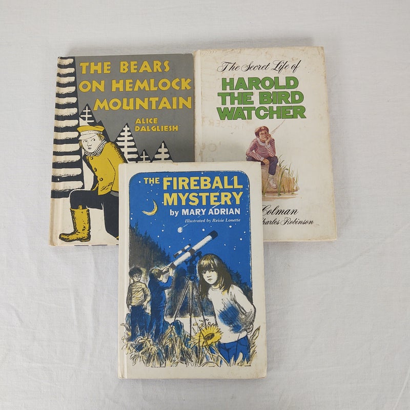 The Fireball Mystery, The Bears on Hemlock Mountain, The Secret Life of Harold the Bird Watcher