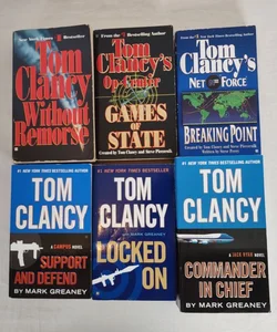 Tom Clancy PB Novel Lot of 6 books