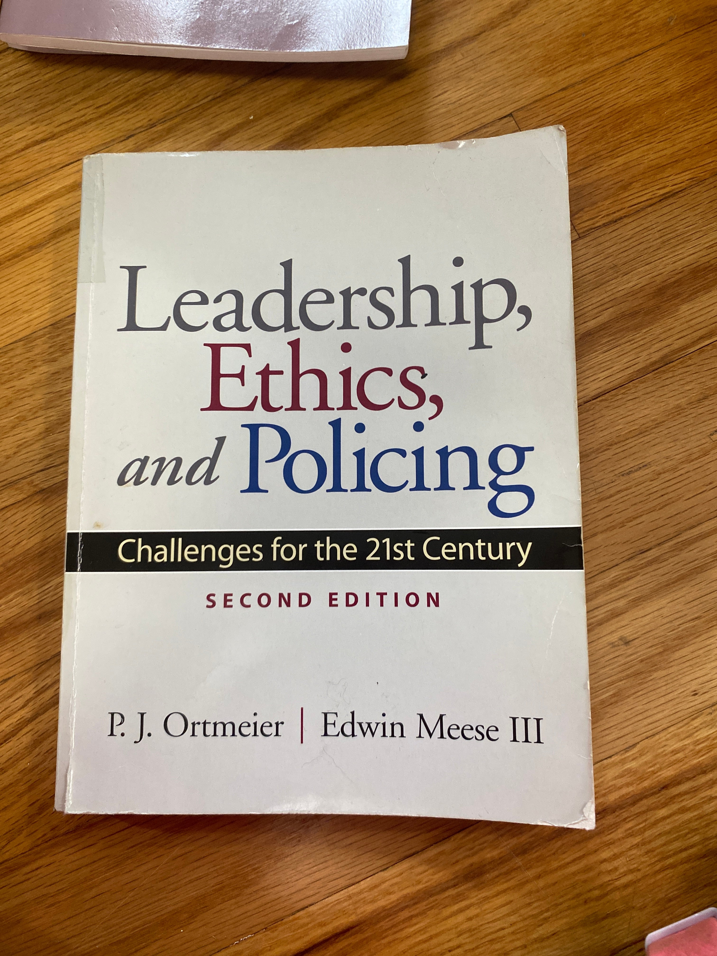 Leadership, Ethics and Policing