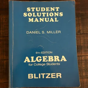 Student Solutions Manual - Component