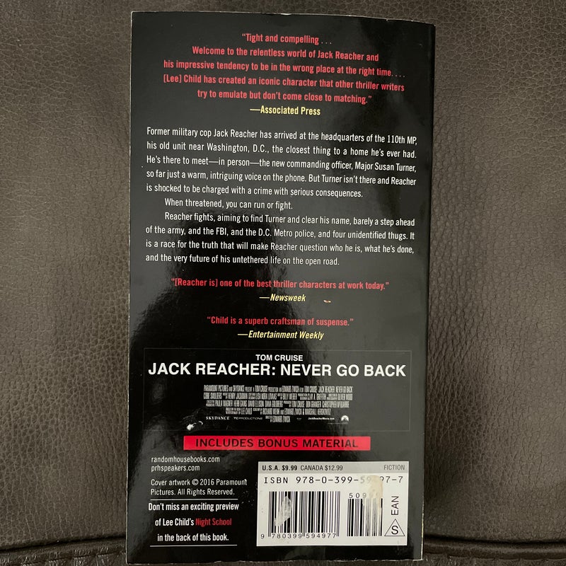 Jack Reacher: Never Go Back (Movie Tie-In Edition)