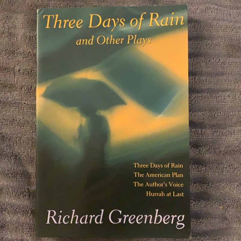 Three Days of Rain and Other Plays