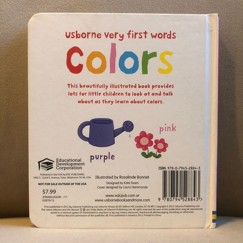 Usborne Very First Words Colors 