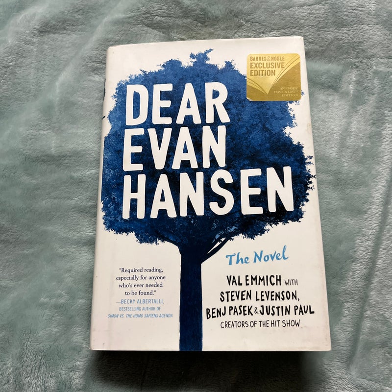 Dear Evan Hansen Barnes and Noble Edition