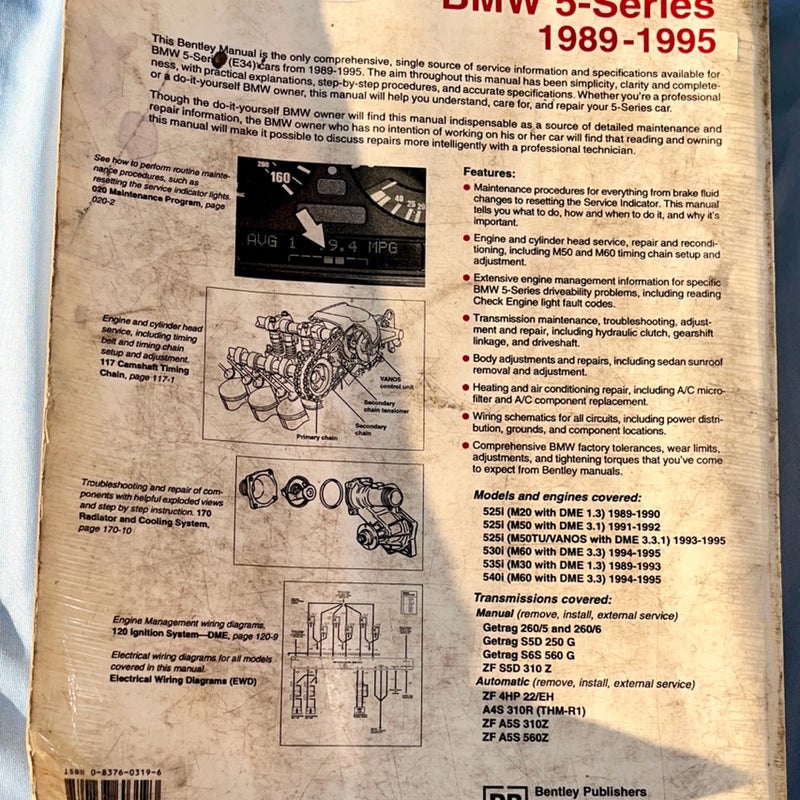 Bmw 5-Series Service Manual, 1989-1995