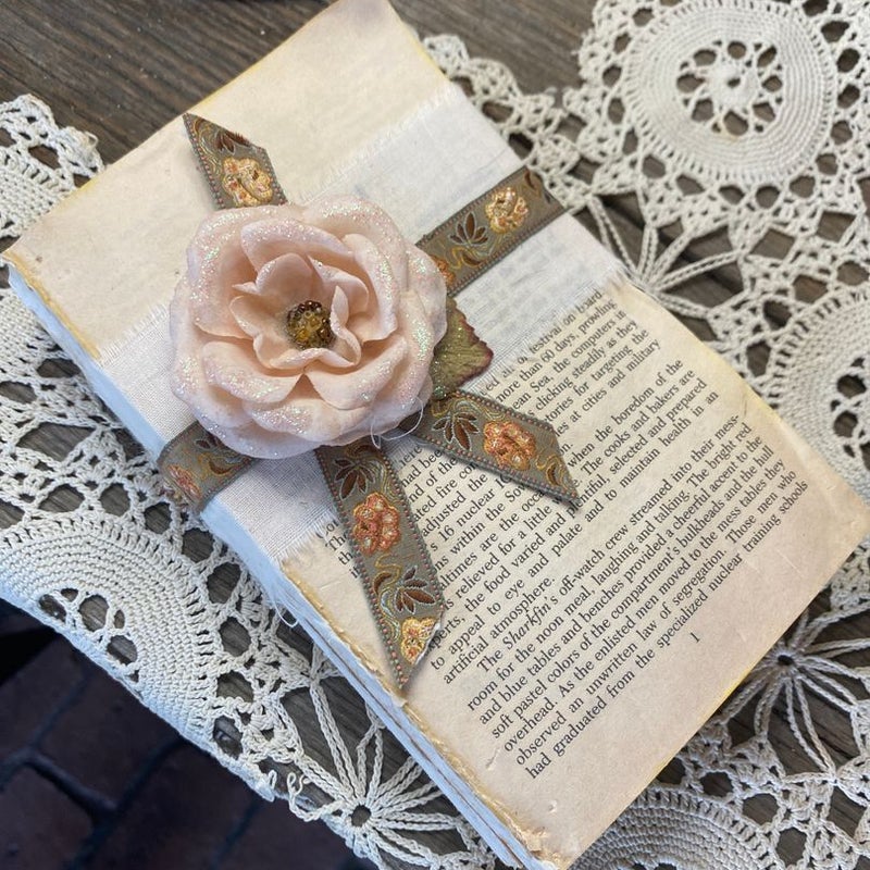 Decorated Vintage Recycled Bookstack