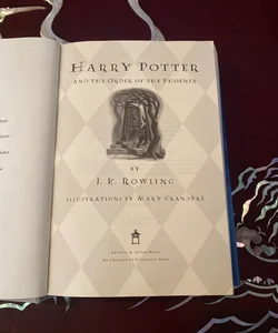 Harry Potter and the Order of the Phoenix, FIRST EDITION FIRST PRINTING