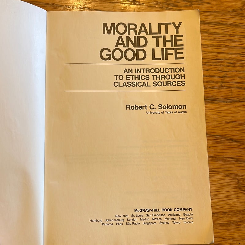 Morality and the Good Life