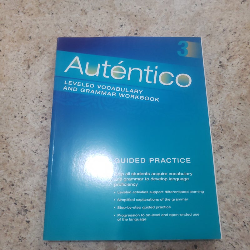 Autentico 2018 Leveled Vocab and Grammar Workbook Level 3