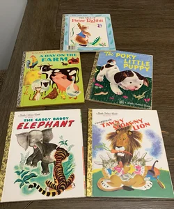 Little Golden Books classic stories 5 book bundle 