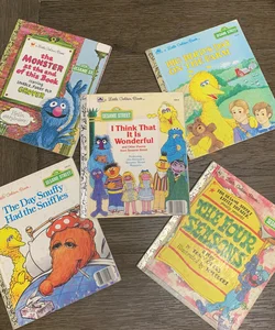Vintage Sesame Street Little Golden Books BUNDLE 