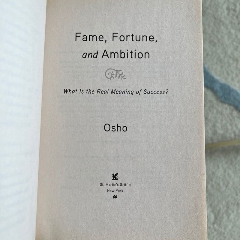 Fame, Fortune, and Ambition