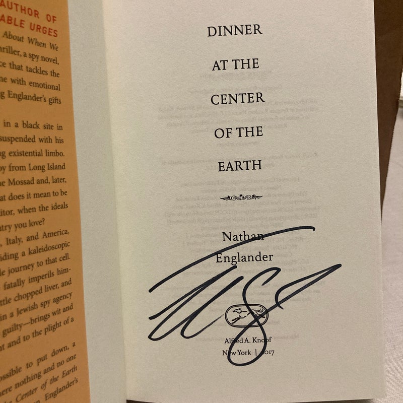 Dinner at the Center of the Earth (signed)