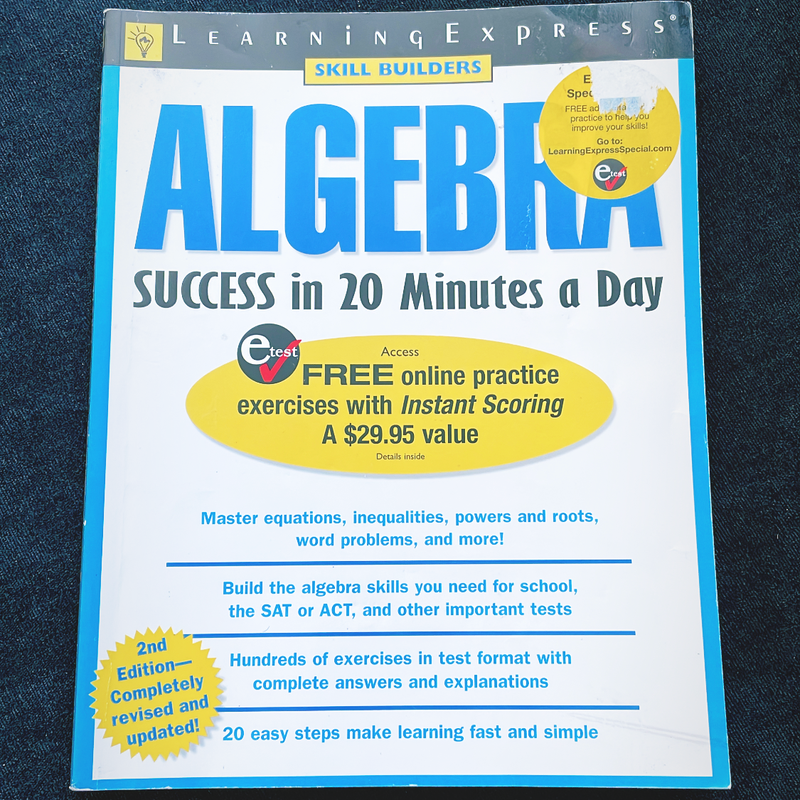 Algebra Success in 20 Minutes a Day