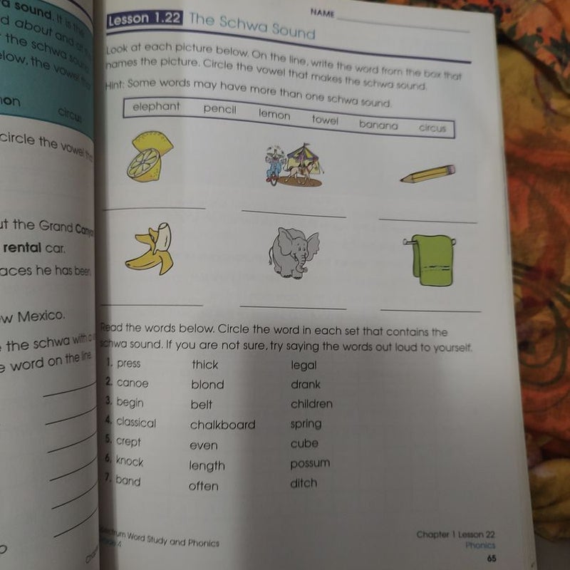 Work study and phonics grade 4