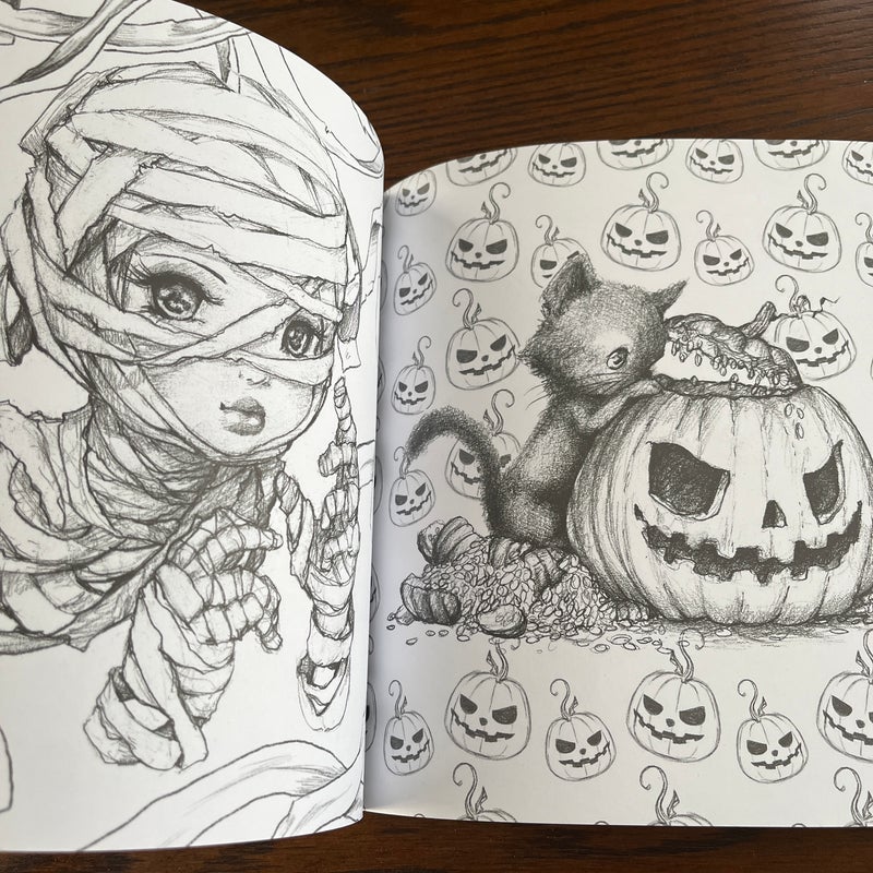 Pop Manga Cute and Creepy Coloring Book by Camilla d'Errico: 9781984858498