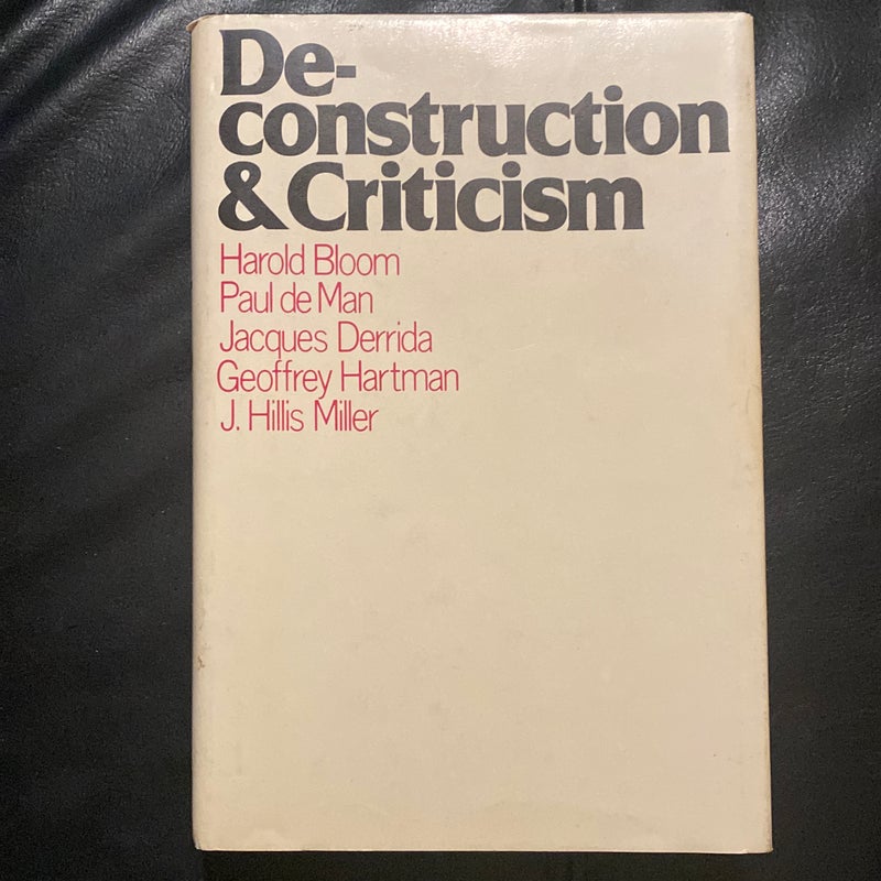 Deconstruction and Criticism