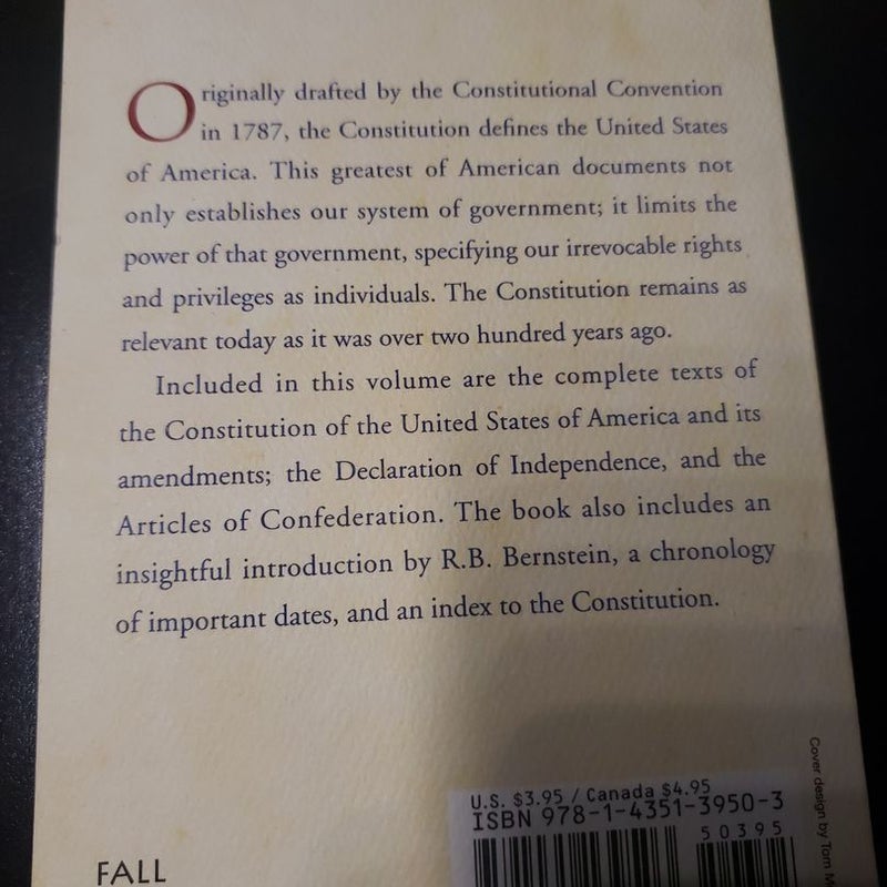 The Constitution of the United States with the Declaration of Independence and the Articles of Confederation 