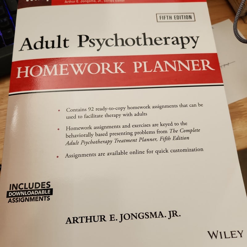 Adult Psychotherapy Homework Planner