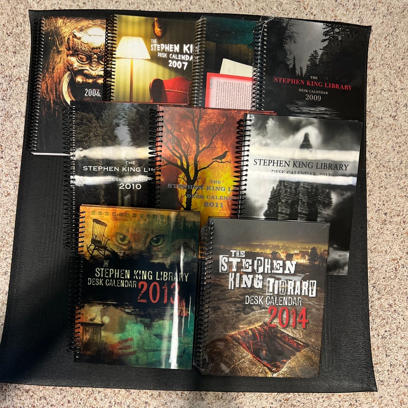 Stephen King Library desk calendars 2006-2014