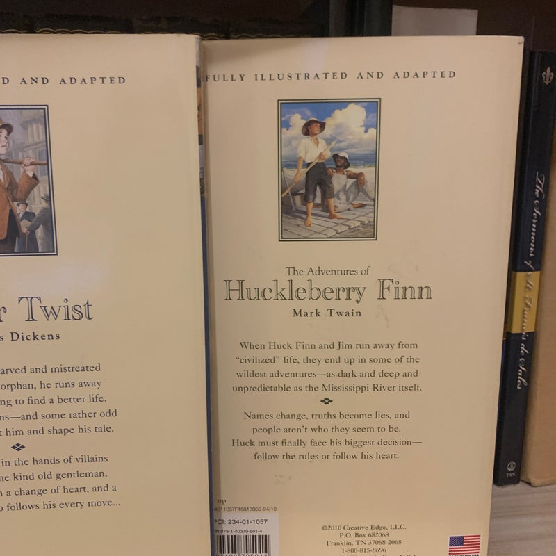 Dr. Dolittle, Oliver Twist, Huckleberry Finn