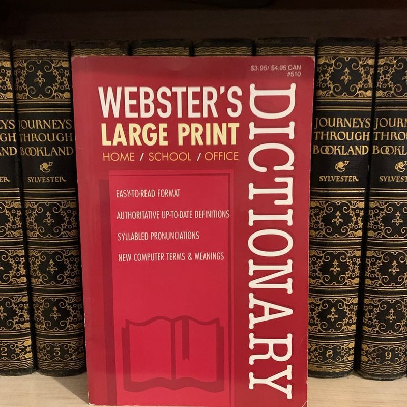 Webster’s Large Print Dictionary 