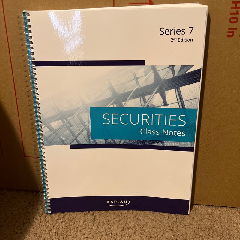 Securities class notes and license exam manual