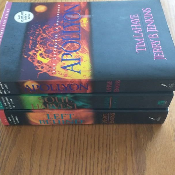 3 book set: Left Behind, Soul Harvest and Apollyon 