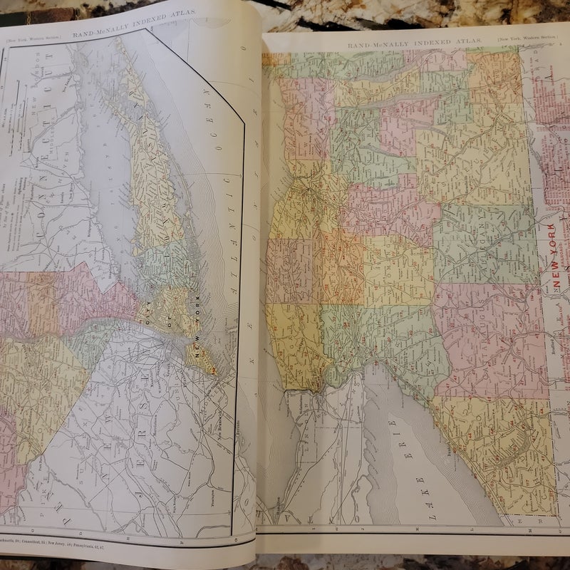 Rand-McNally Indexed Atlas of the World Revised Edition United States 1905