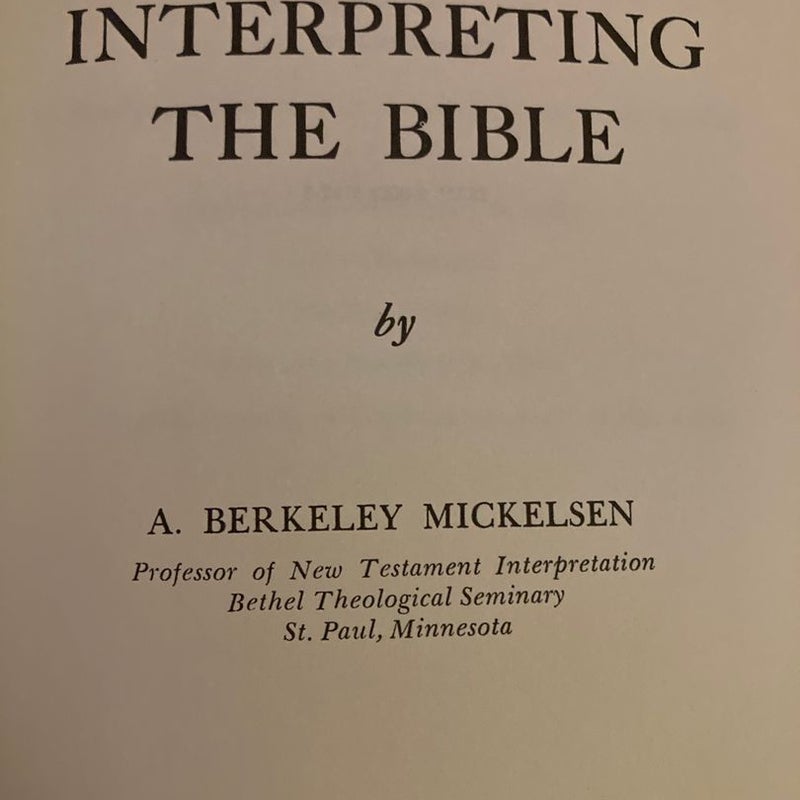 Interpreting the Bible