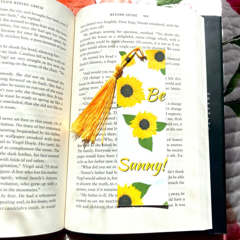 Sunflower Bookmark and Sticker!