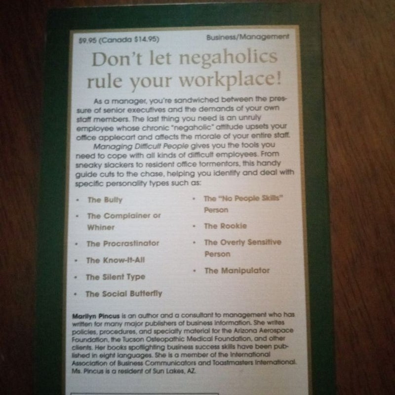 Managing Difficult People