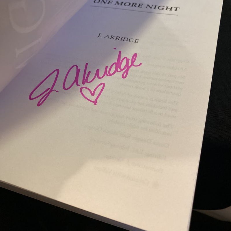 One More Night (signed edition)