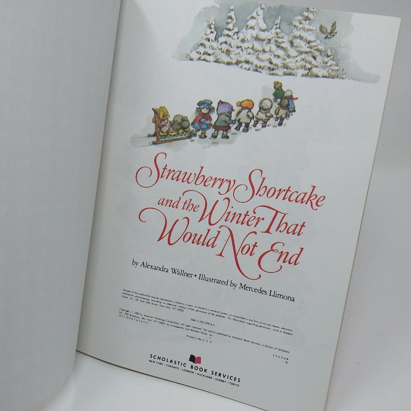 Vintage 1982 Strawberry Shortcake and the Winter That Would Not End paperback book