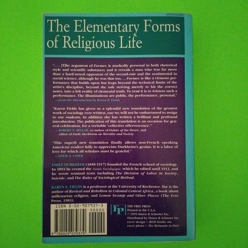 Elementary Forms of the Religious Life