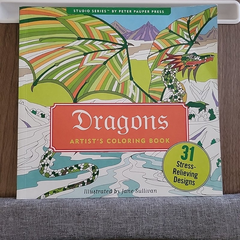 Dragons Adult Coloring Book (31 Stress-Relieving Designs)