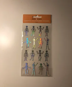 Skeleton holographic stickers