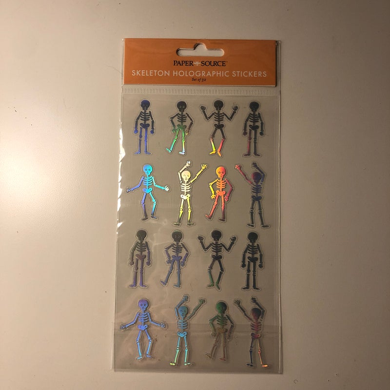 Skeleton holographic stickers