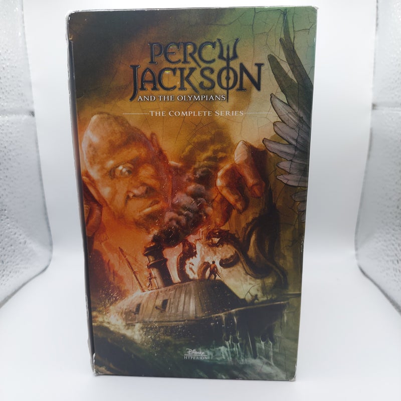 Percy Jackson and the Olympians 5 Book Paperback Boxed Set (new Covers W/poster)