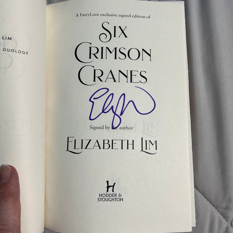 Fairyloot SIGNED EXCLUSIVE Six Crimson Cranes 2024 & The Dragon's Promise