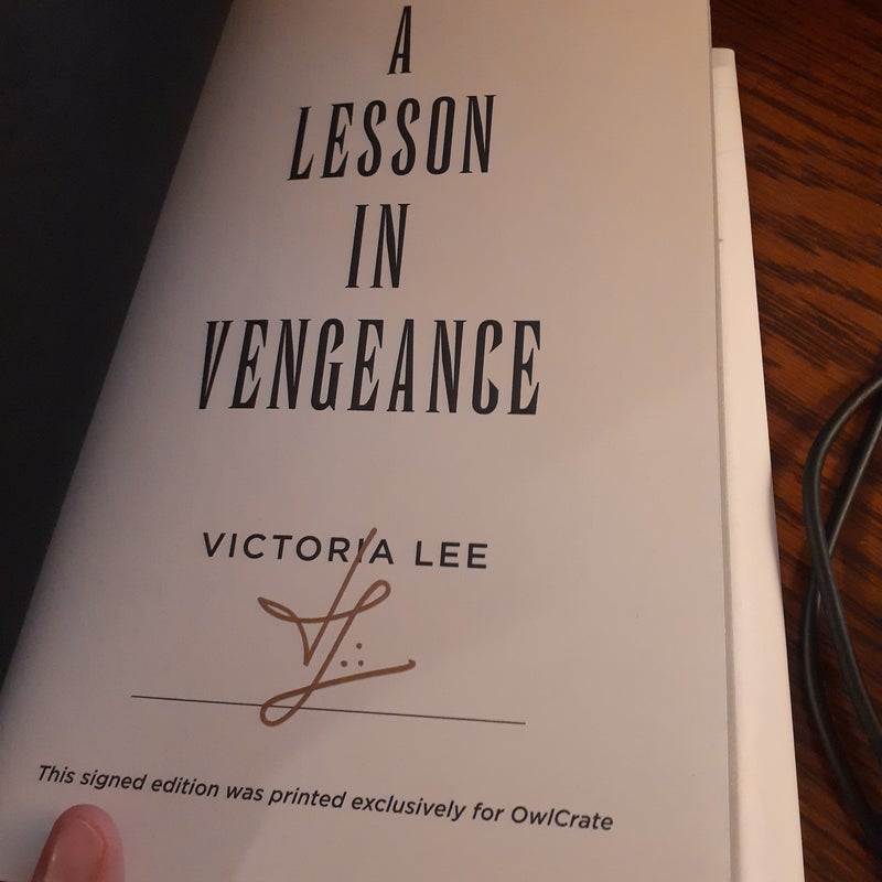 A lesson in vengeance owlcrate edition