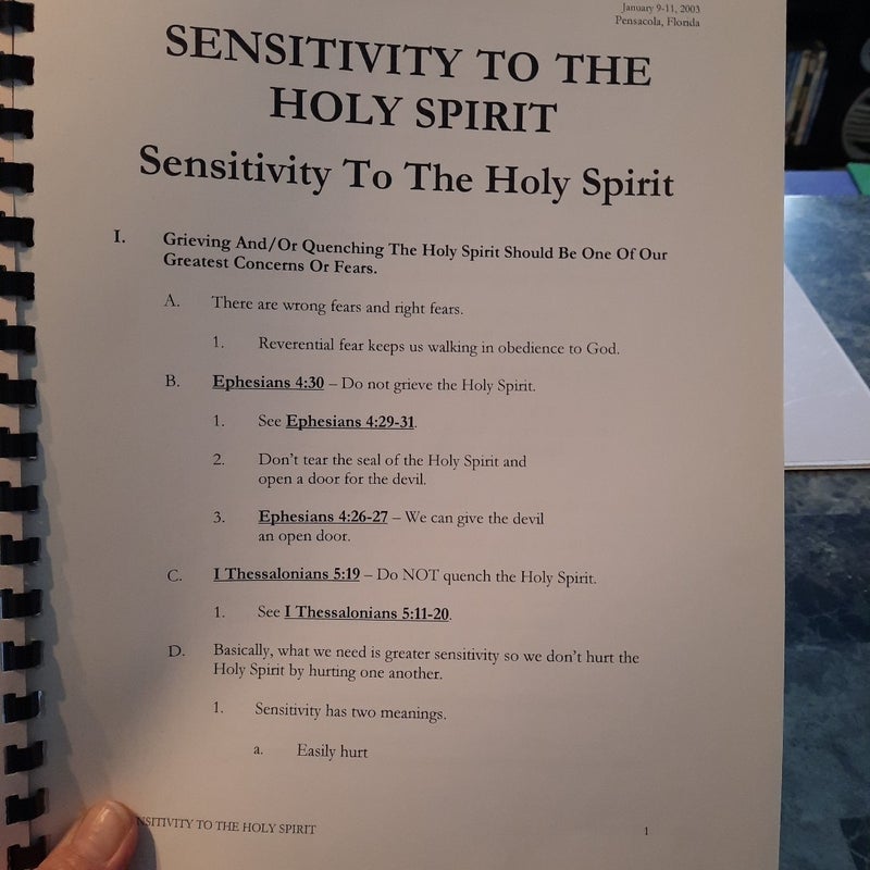Walking in Love/Sensitivity to the Holy Spirit/Facing Fear & Finding Freedom 